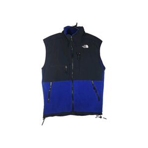The North Face Men's Denali Vintage Blue Black Sz Medium Full Zip Fleece Vest